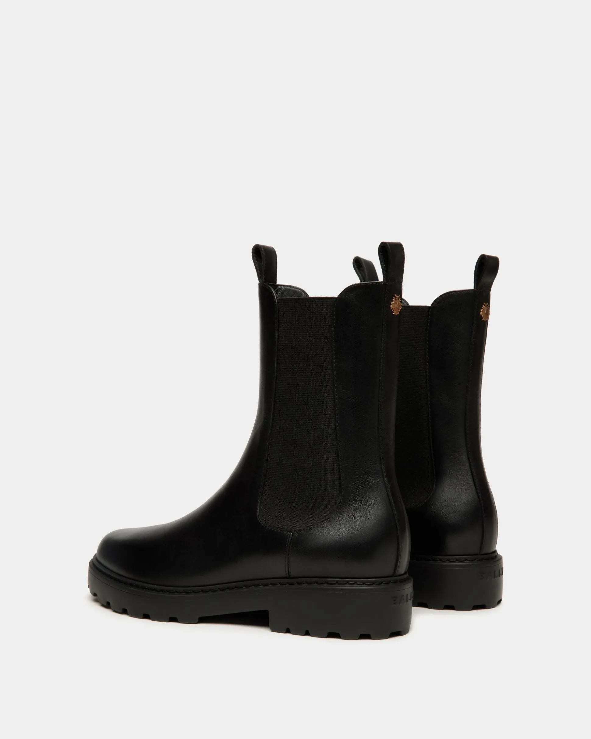 Gusto Bootie Aus Leder In Schwarz