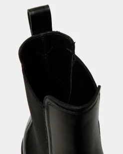 Gusto Bootie Aus Leder In Schwarz