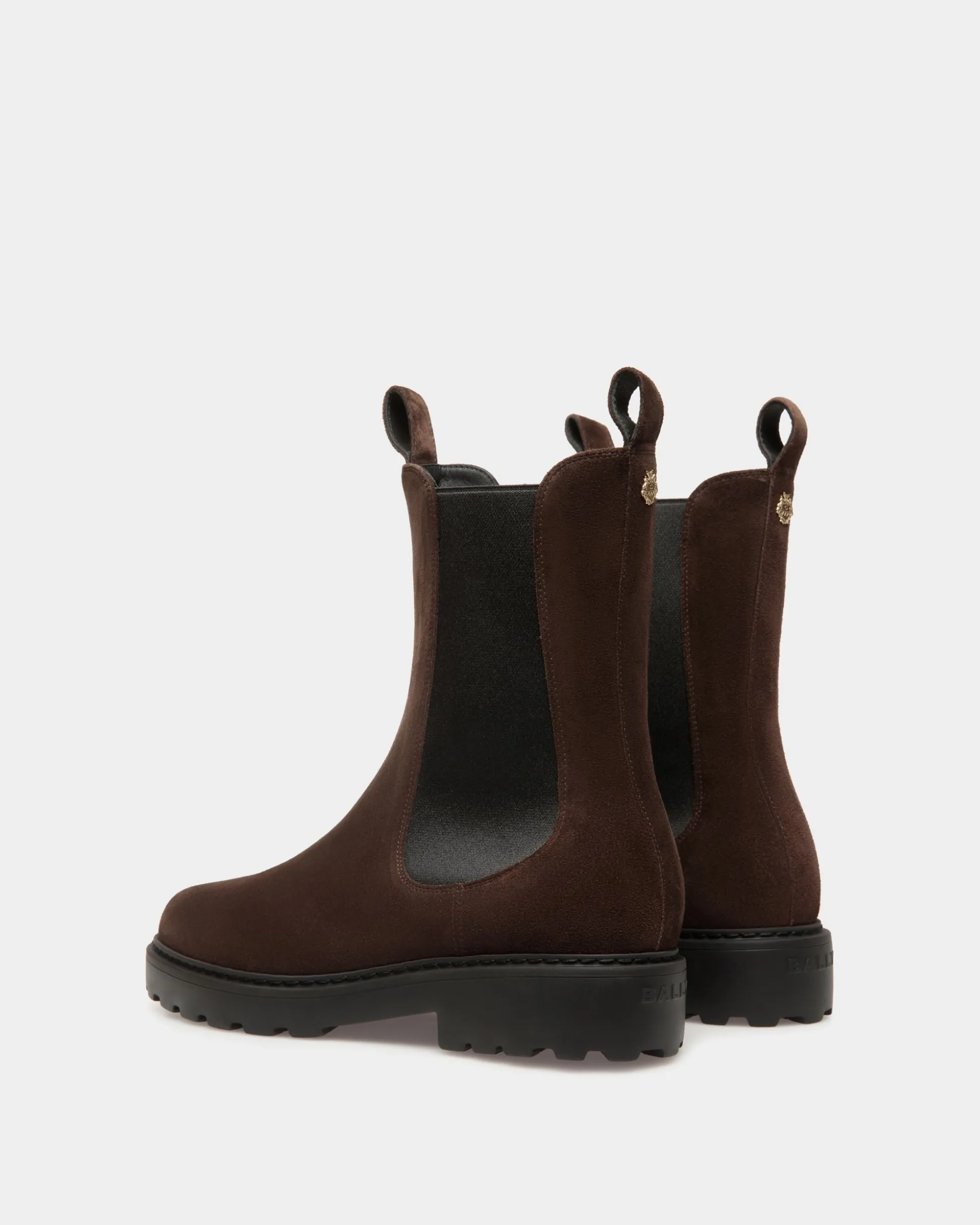 Gusto Bootie Aus Veloursleder In Ebenholzschwarz