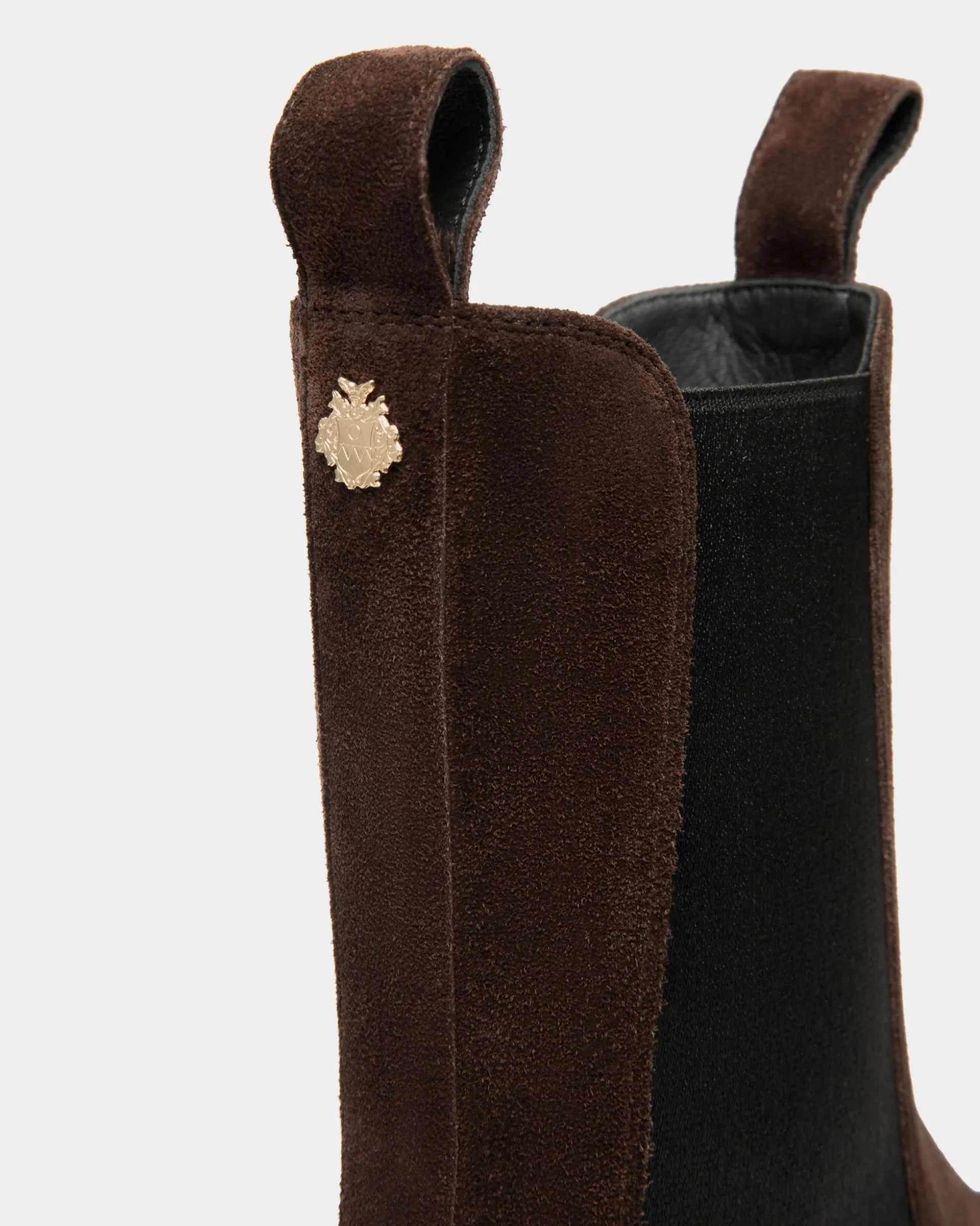 Gusto Bootie Aus Veloursleder In Ebenholzschwarz