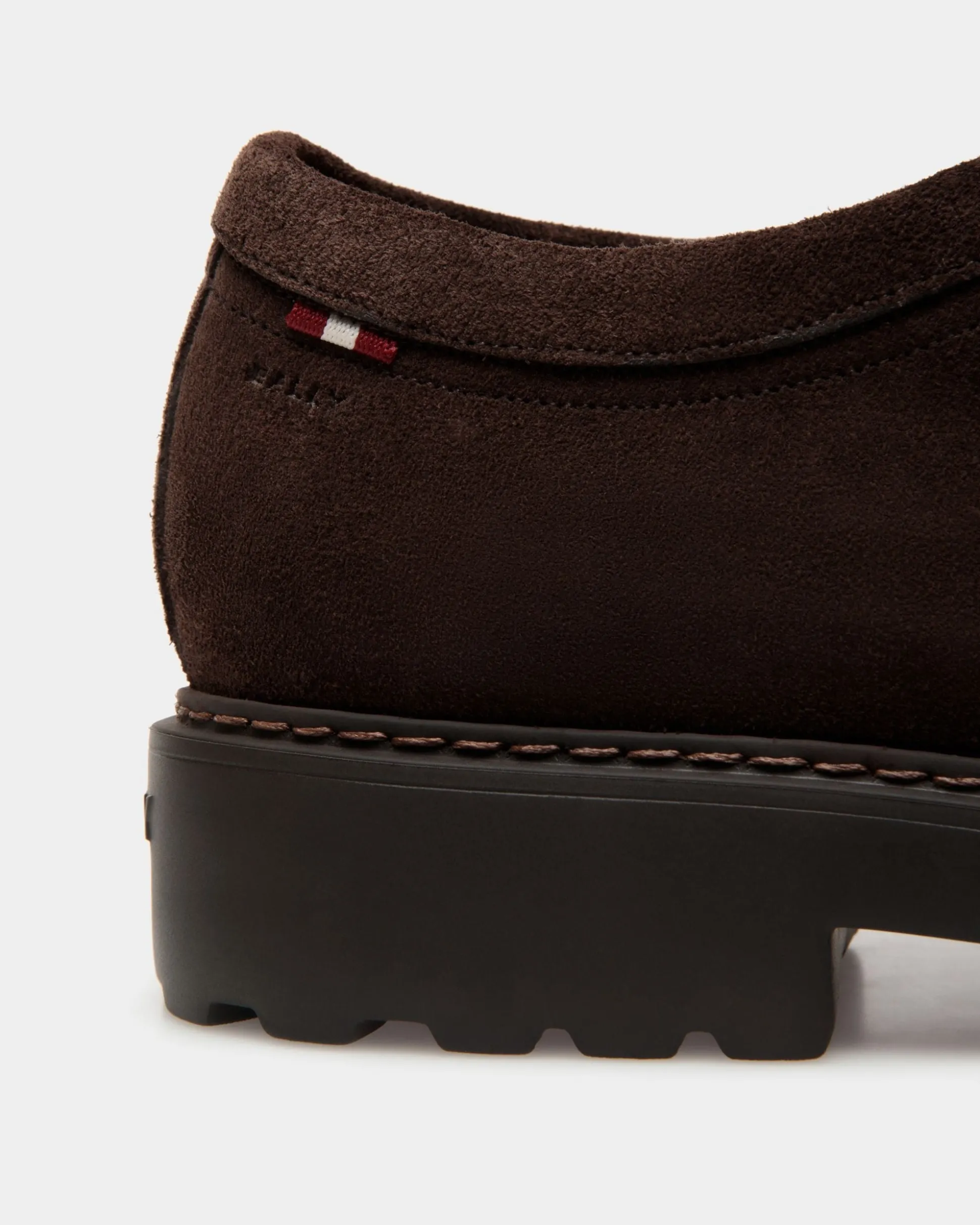 Gusto Derby-Schuhe Aus Veloursleder In Ebenholz
