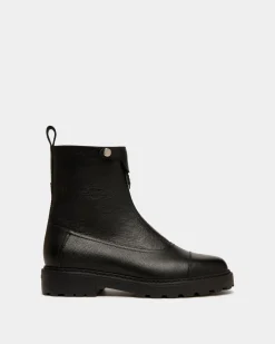 Gusto Stiefelette Aus Genarbtem Leder In Schwarz
