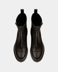 Gusto Stiefelette Aus Genarbtem Leder In Schwarz