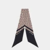 Halstuch Aus Seide In Navy Blue Mit Emblem-Print
