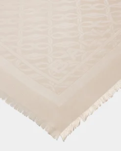 Halstuch mit Emblem-Print Aus Seide in Dusty Petal