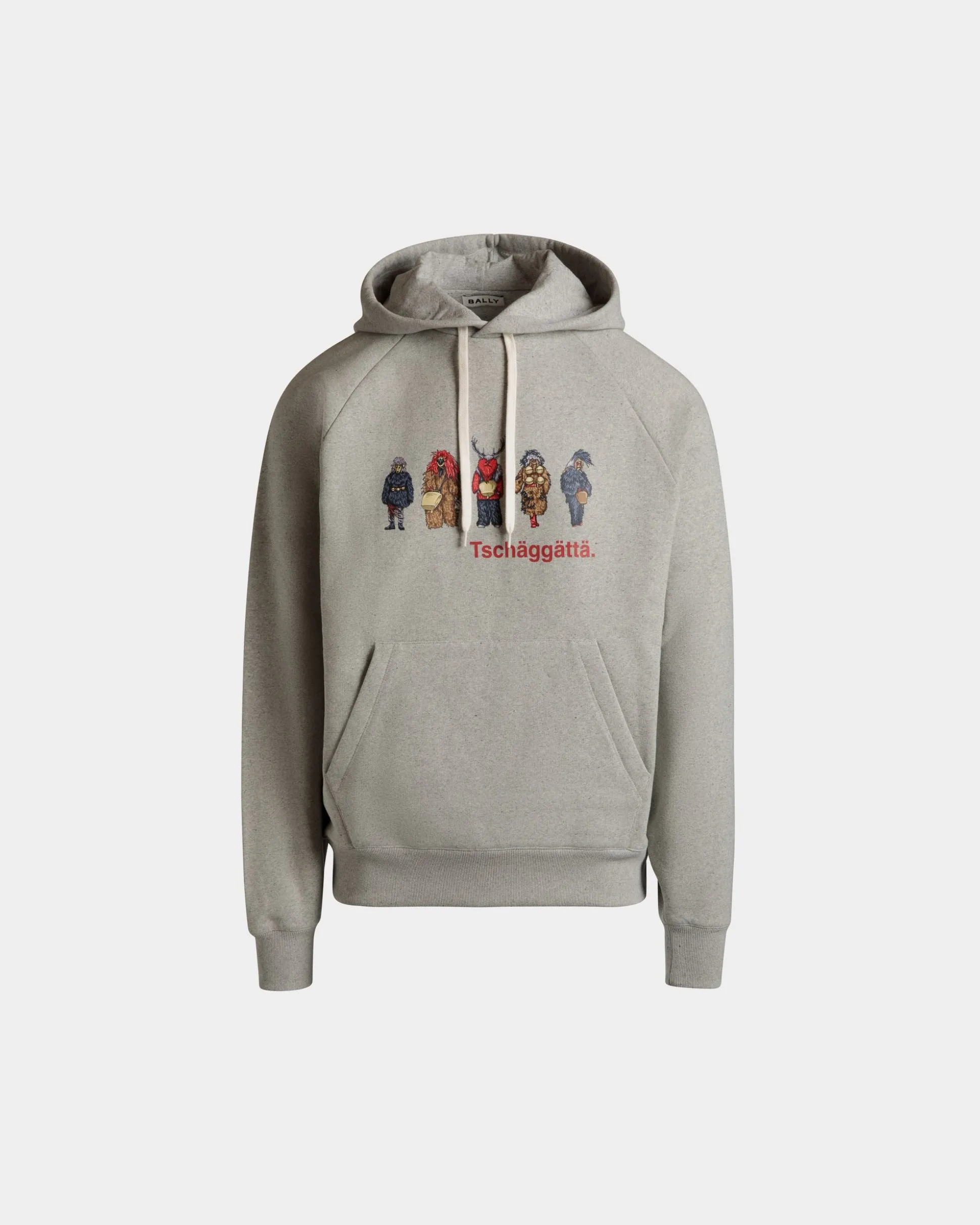 Hoodie Mit Forest Mask Aus Baumwolle In Grau Meliert