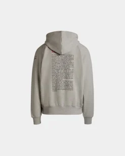 Hoodie Mit Forest Mask Aus Baumwolle In Grau Meliert