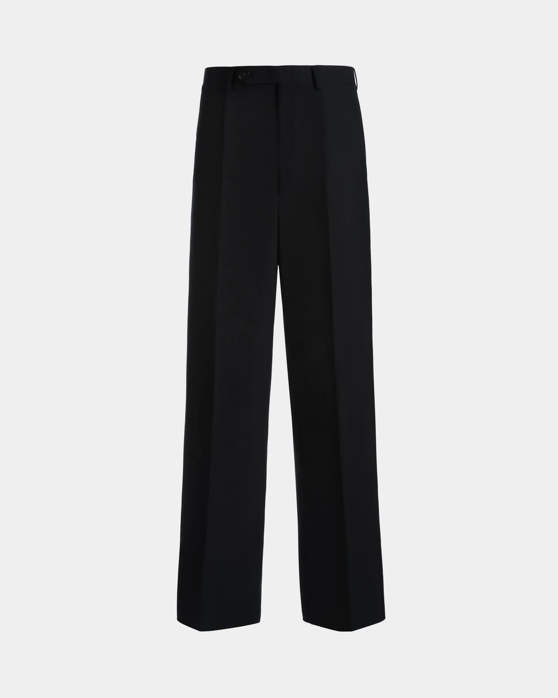 Hose Aus Einer Wollmischung In Navy Blue