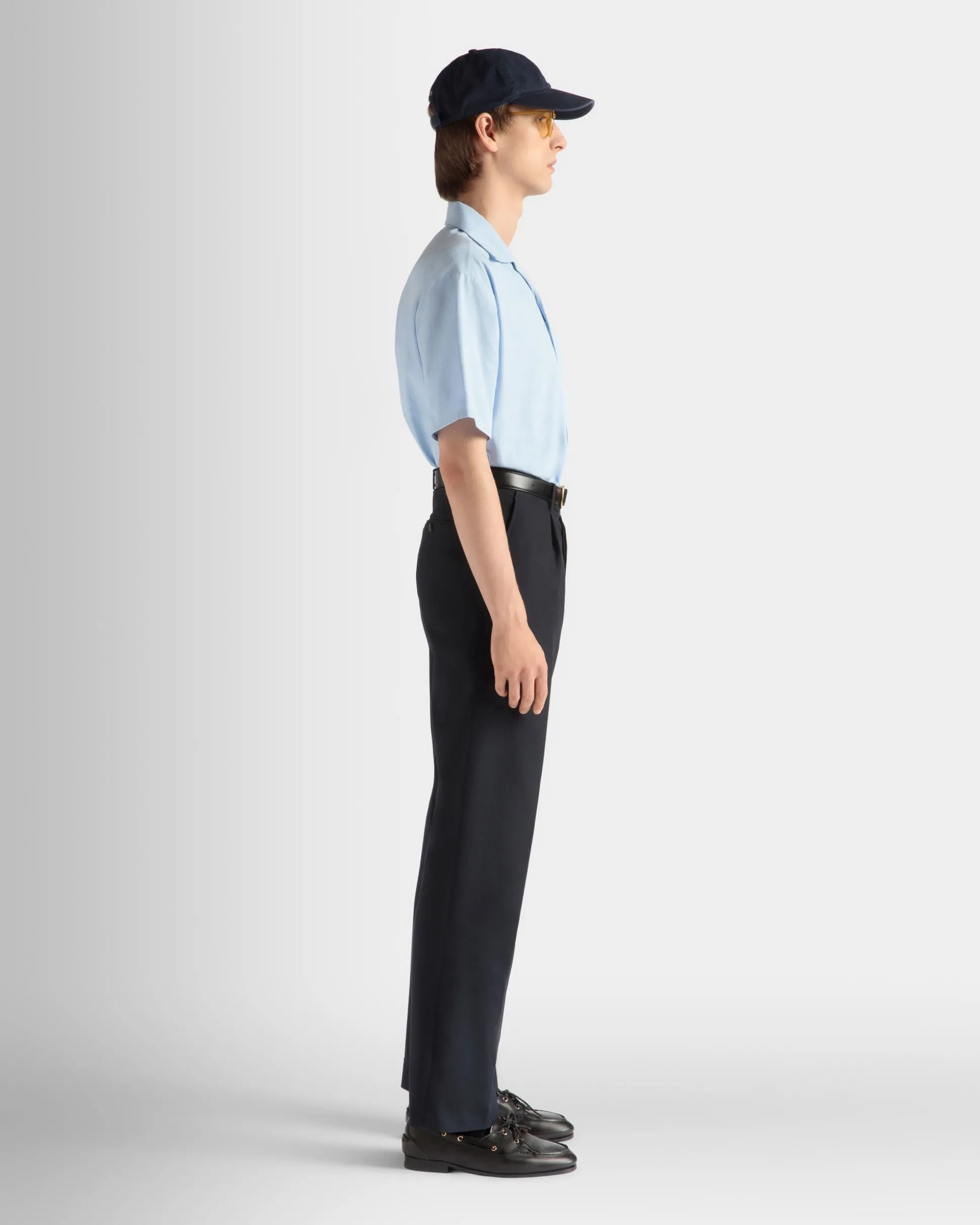 Hose Aus Einer Wollmischung In Navy Blue