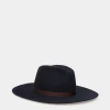 Hut Mit Breiter Krempe Aus Filz In Navy Blue