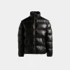 2-In-1-Steppjacke Aus Schwarzem Leder