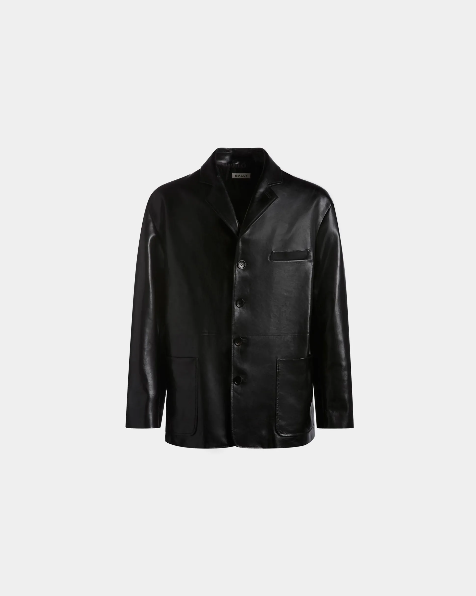 Jacke Aus Leder In Schwarz