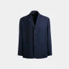 Jacke Aus Leinen In Navy Blue
