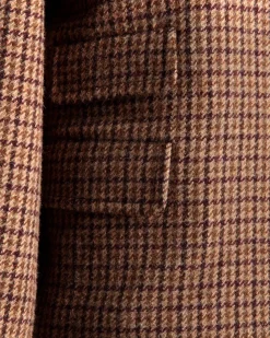 Jacke Aus Wolle Mit Karomuster In Brauntönen