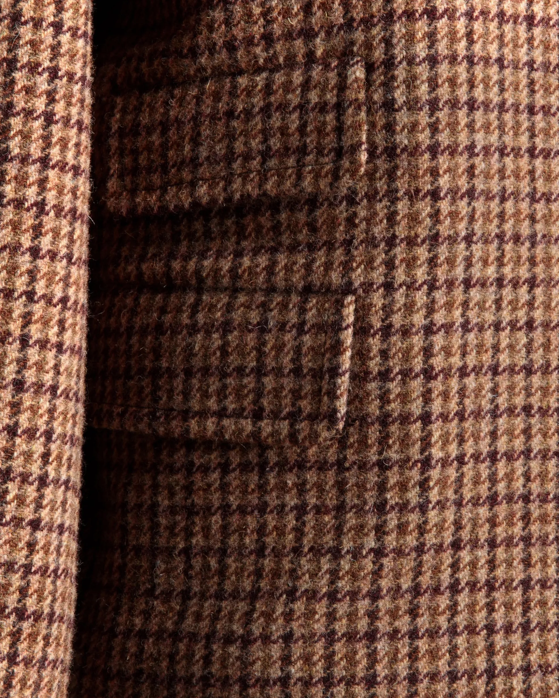 Jacke Aus Wolle Mit Karomuster In Brauntönen