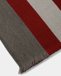 Jacquard-Schal Aus Wolle In Dark Mineral