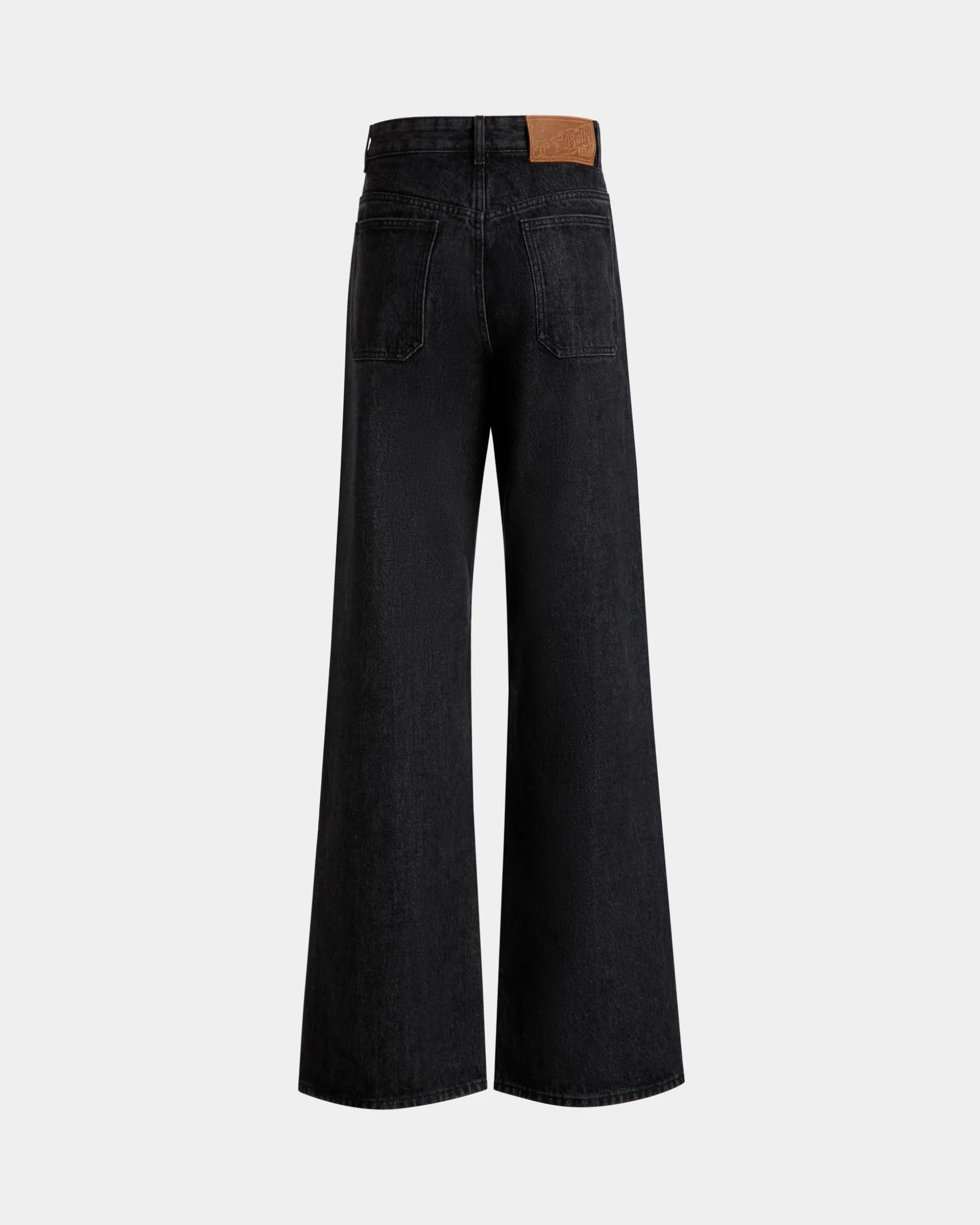 Jeanshose Mit Weitem Bein Aus Baumwolle In Grau