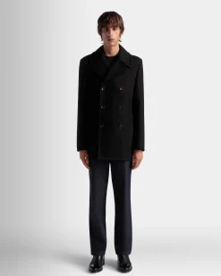 Kabanjacke Aus Einer Wollmischung In Schwarz Aus Der Adrien Brody Travel-Kollektion