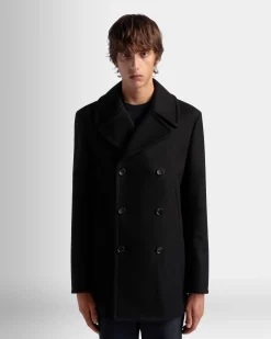 Kabanjacke Aus Einer Wollmischung In Schwarz Aus Der Adrien Brody Travel-Kollektion
