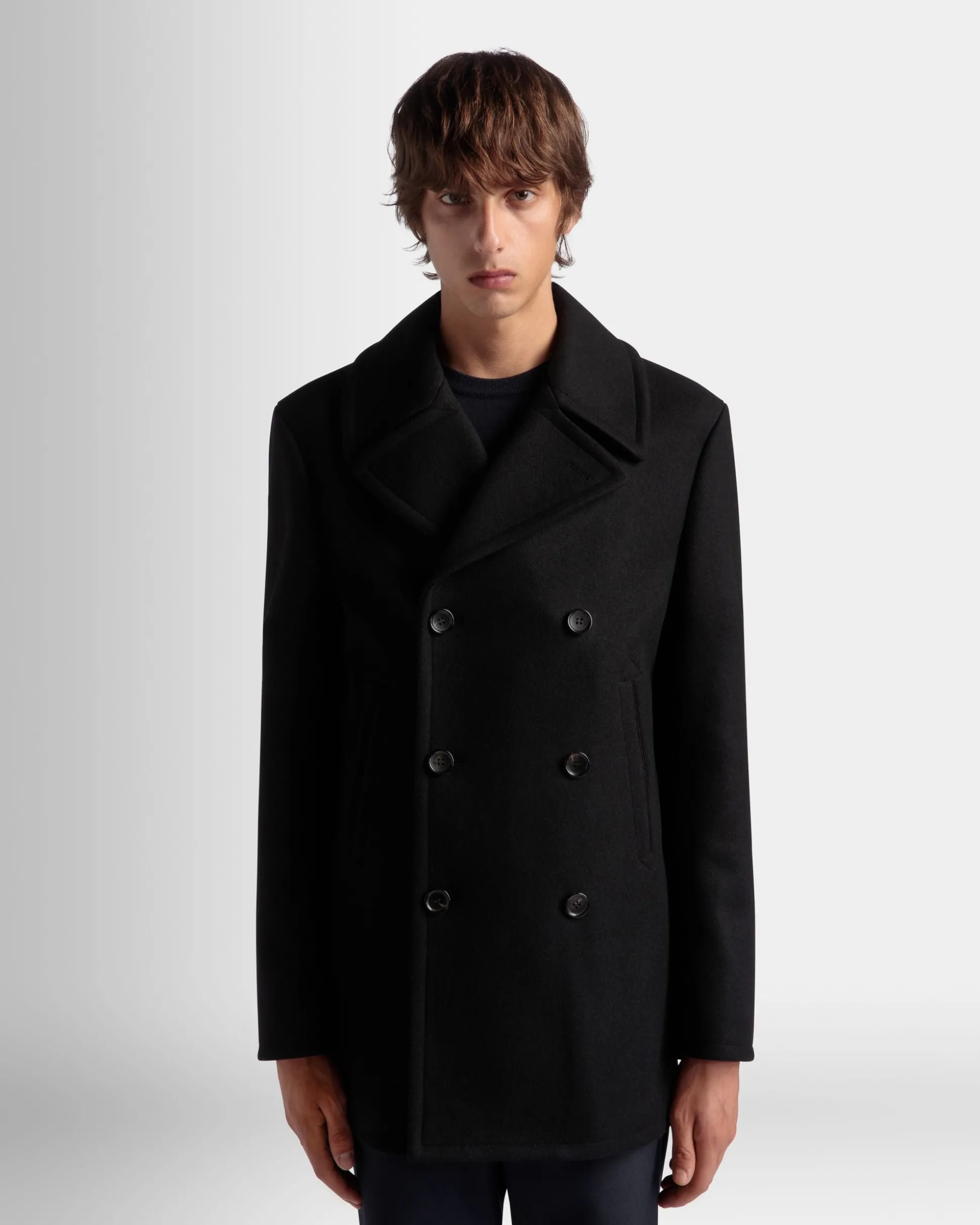 Kabanjacke Aus Einer Wollmischung In Schwarz Aus Der Adrien Brody Travel-Kollektion