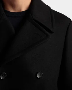 Kabanjacke Aus Einer Wollmischung In Schwarz Aus Der Adrien Brody Travel-Kollektion