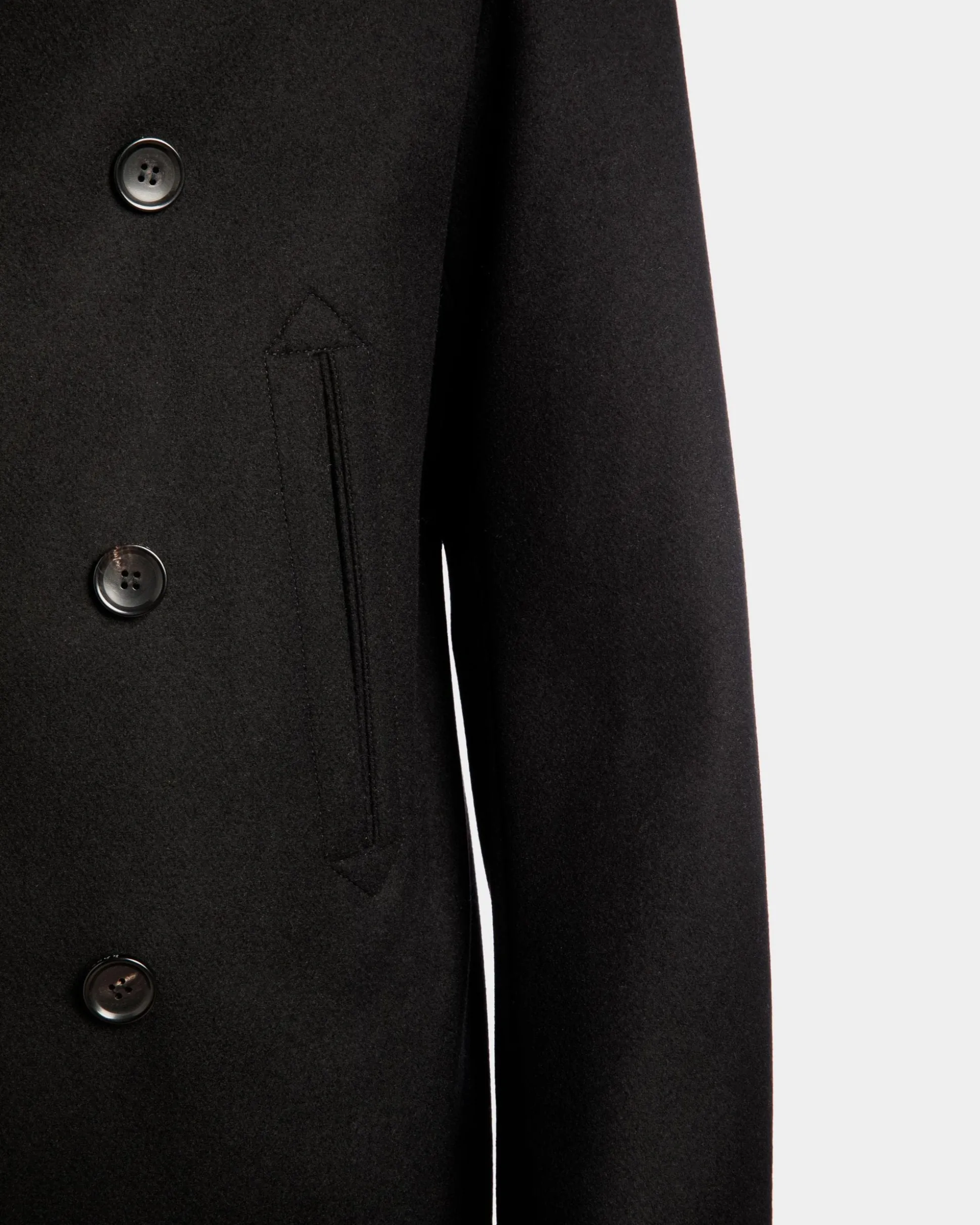 Kabanjacke Aus Einer Wollmischung In Schwarz Aus Der Adrien Brody Travel-Kollektion