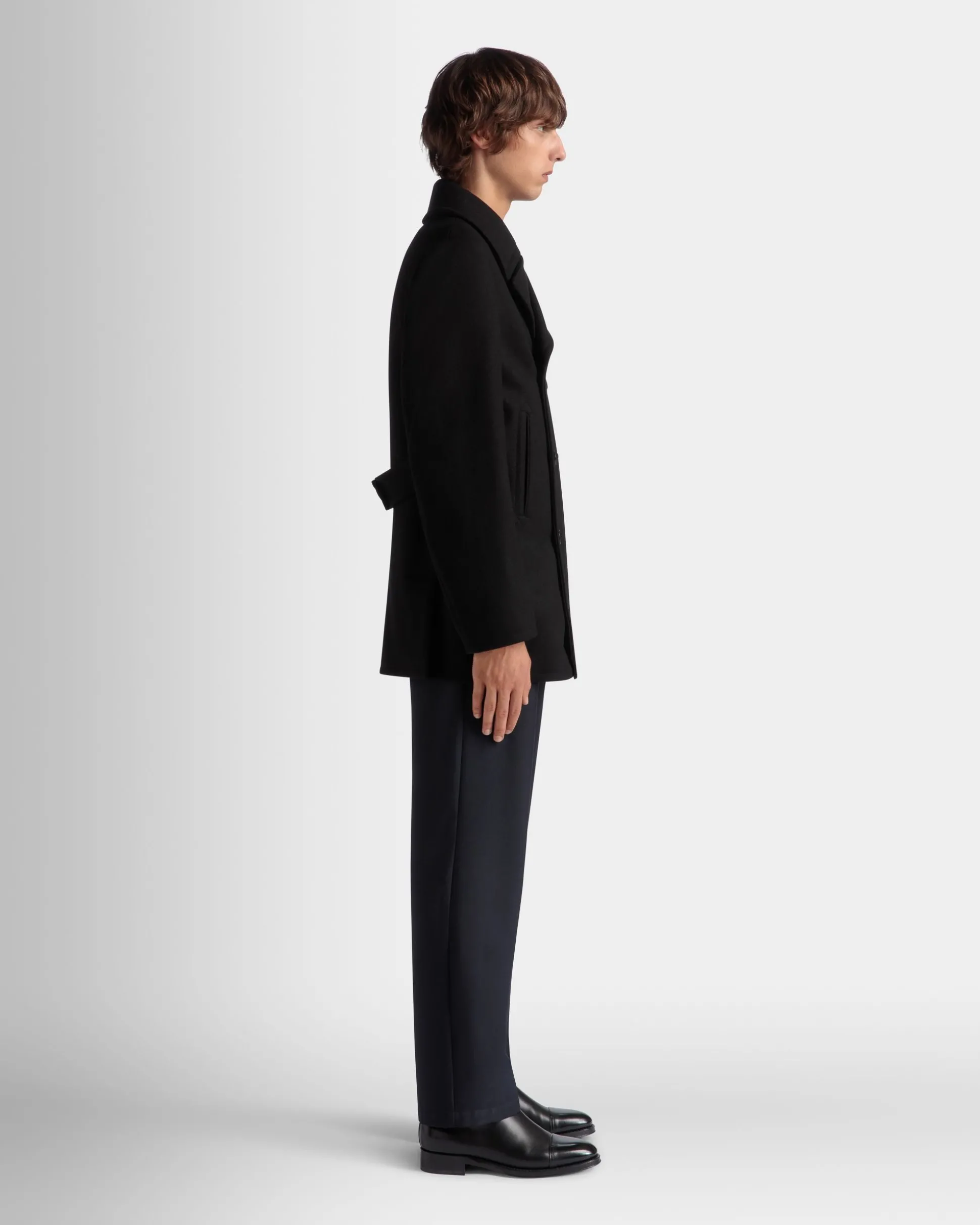 Kabanjacke Aus Einer Wollmischung In Schwarz Aus Der Adrien Brody Travel-Kollektion