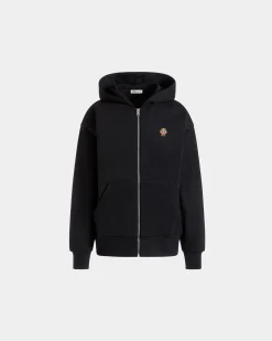 Kapuzenpullover Aus Baumwolle In Schwarz Mit Bally Crest Logo
