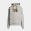 Kapuzenpullover Aus Baumwolle In Grau Meliert Mit Bally Crest Label