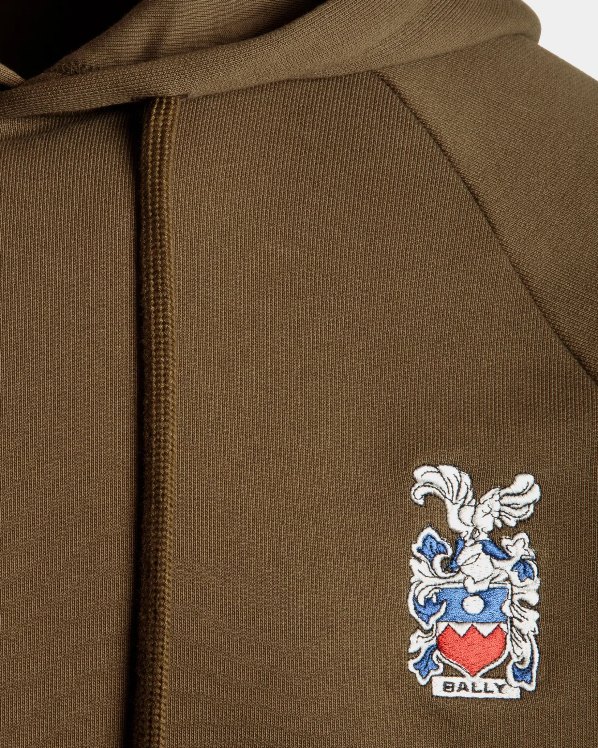 Kapuzenpullover Aus Baumwolle In Braun Mit Bally-Crest