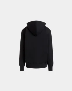 Kapuzenpullover Aus Baumwolle In Schwarz Mit Bally Crest Logo