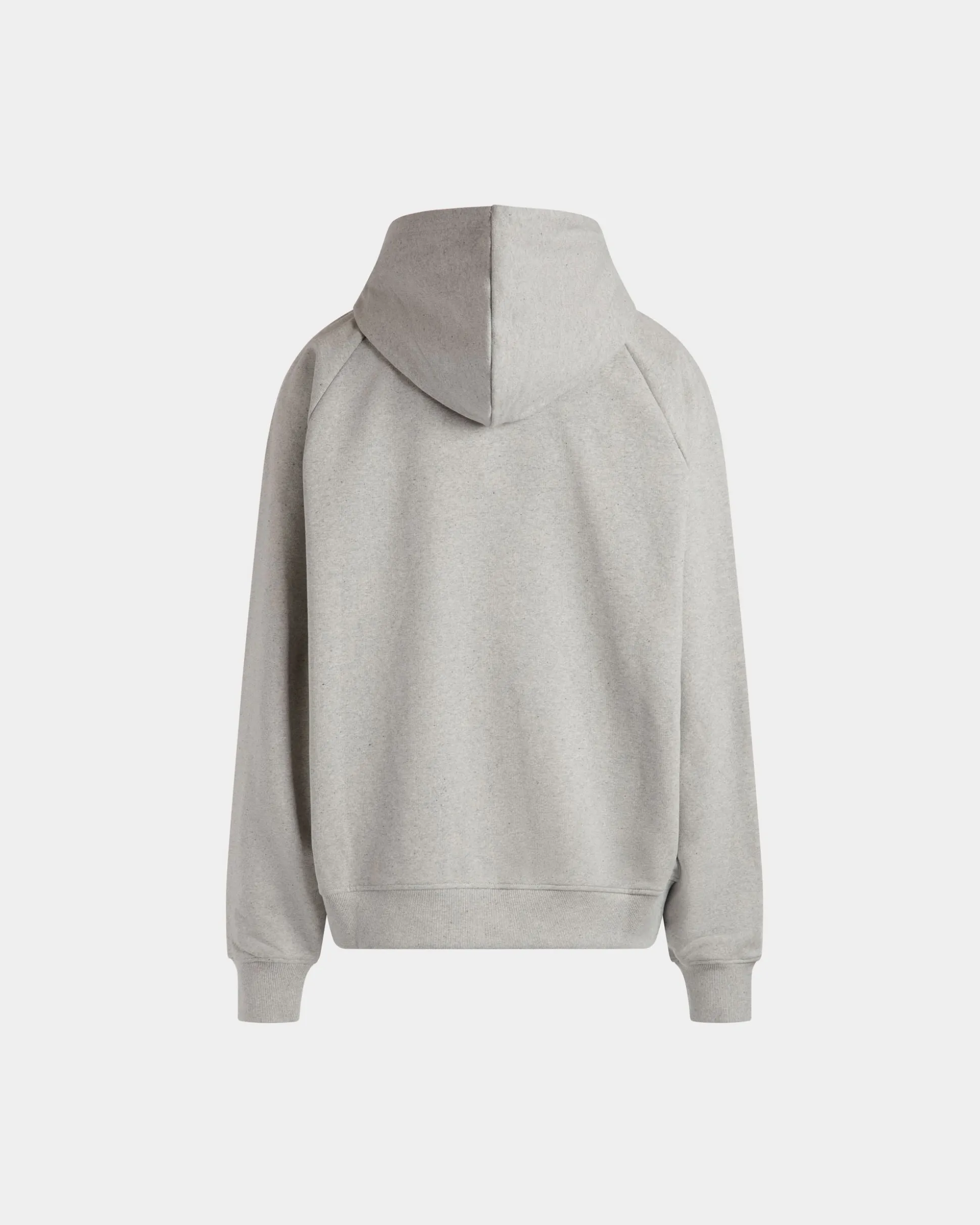 Kapuzenpullover Aus Baumwolle In Grau Meliert Mit Bally Crest Label