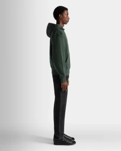 Kapuzenpullover Aus Baumwolle In Bottle Green Mit Bally Crest Logo