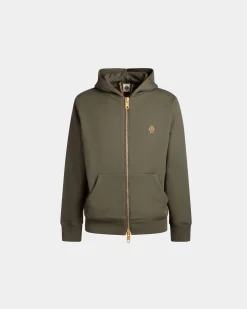 Kapuzenpullover Aus Kaschmirgemisch In Olive Green Aus Der Adrien Brody Travel-Kollektion
