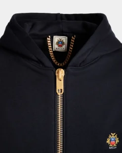 Kapuzenpullover Aus Kaschmirgemisch In Navy Blue Aus Der Adrien Brody Travel-Kollektion