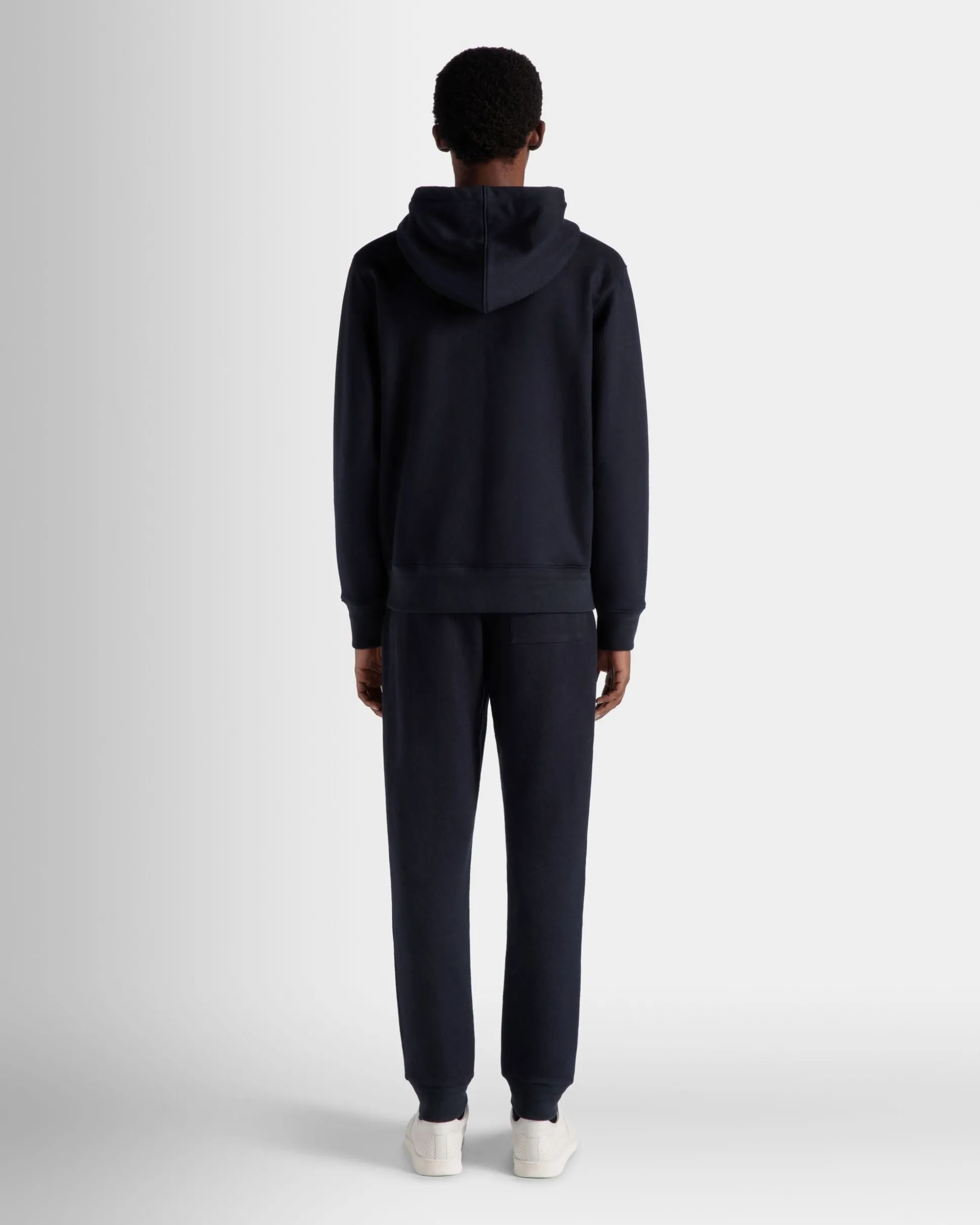 Kapuzenpullover Aus Kaschmirgemisch In Navy Blue Aus Der Adrien Brody Travel-Kollektion