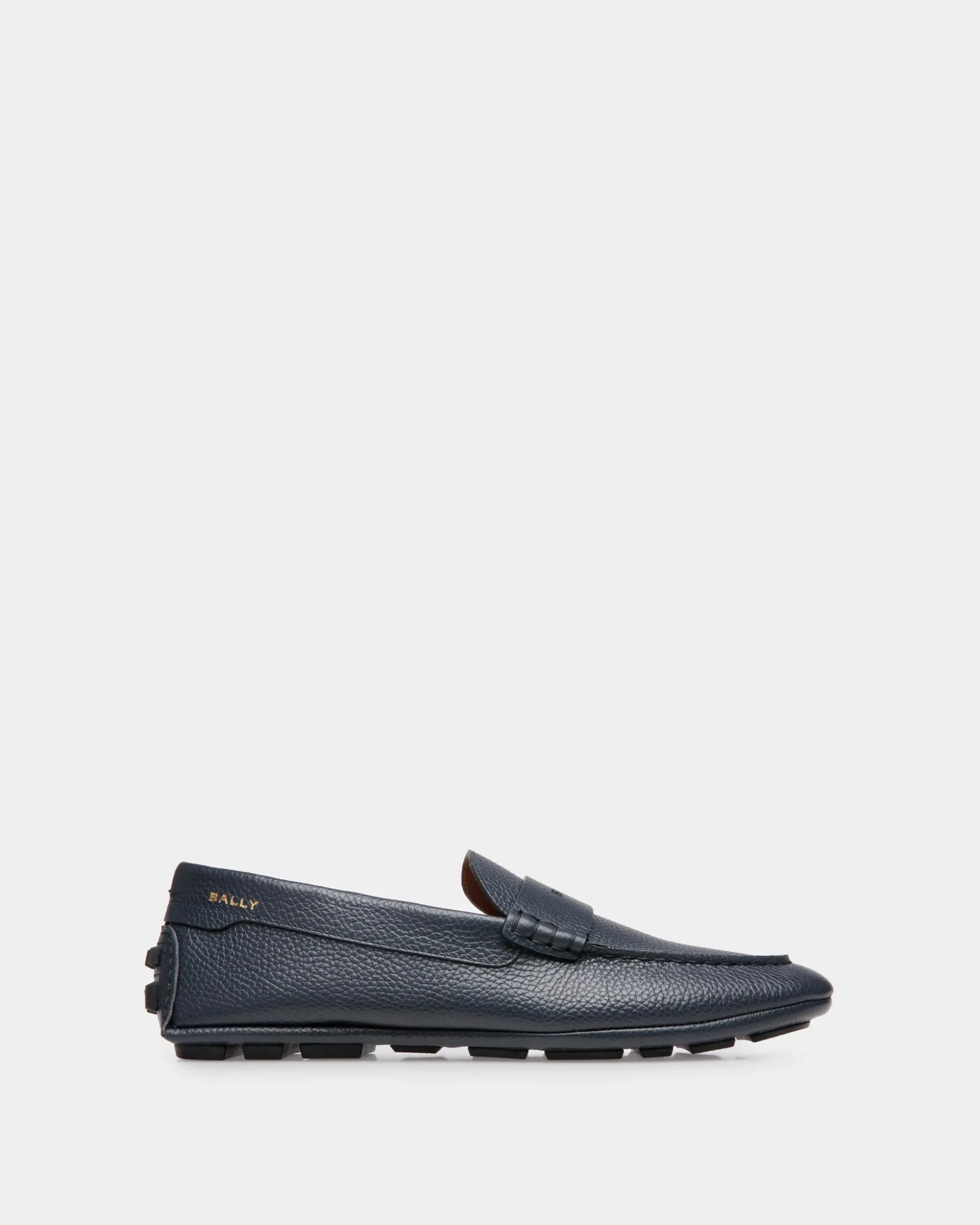 Kerbs Driver-Schuh Aus Genarbtem Leder In Blau