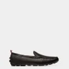 Kerbs Driver-Schuh Aus Genarbtem Leder In Schwarz