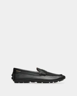 Kerbs Driver-Schuh Aus Genarbtem Leder In Schwarz