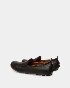 Kerbs Driver-Schuh Aus Genarbtem Leder In Schwarz