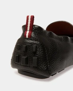 Kerbs Driver-Schuh Aus Genarbtem Leder In Schwarz