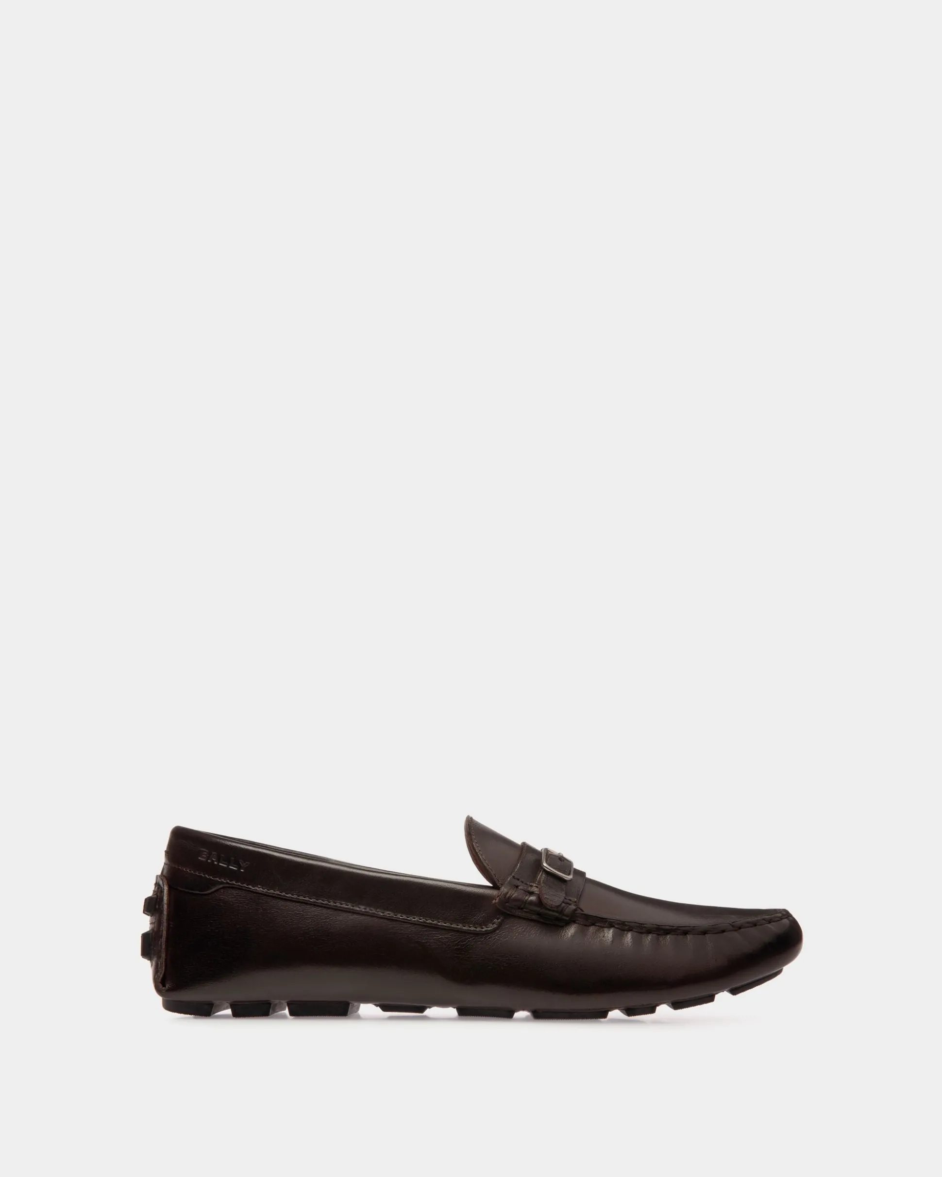 Kerbs Driver-Schuh Aus Leder In Ebenholz