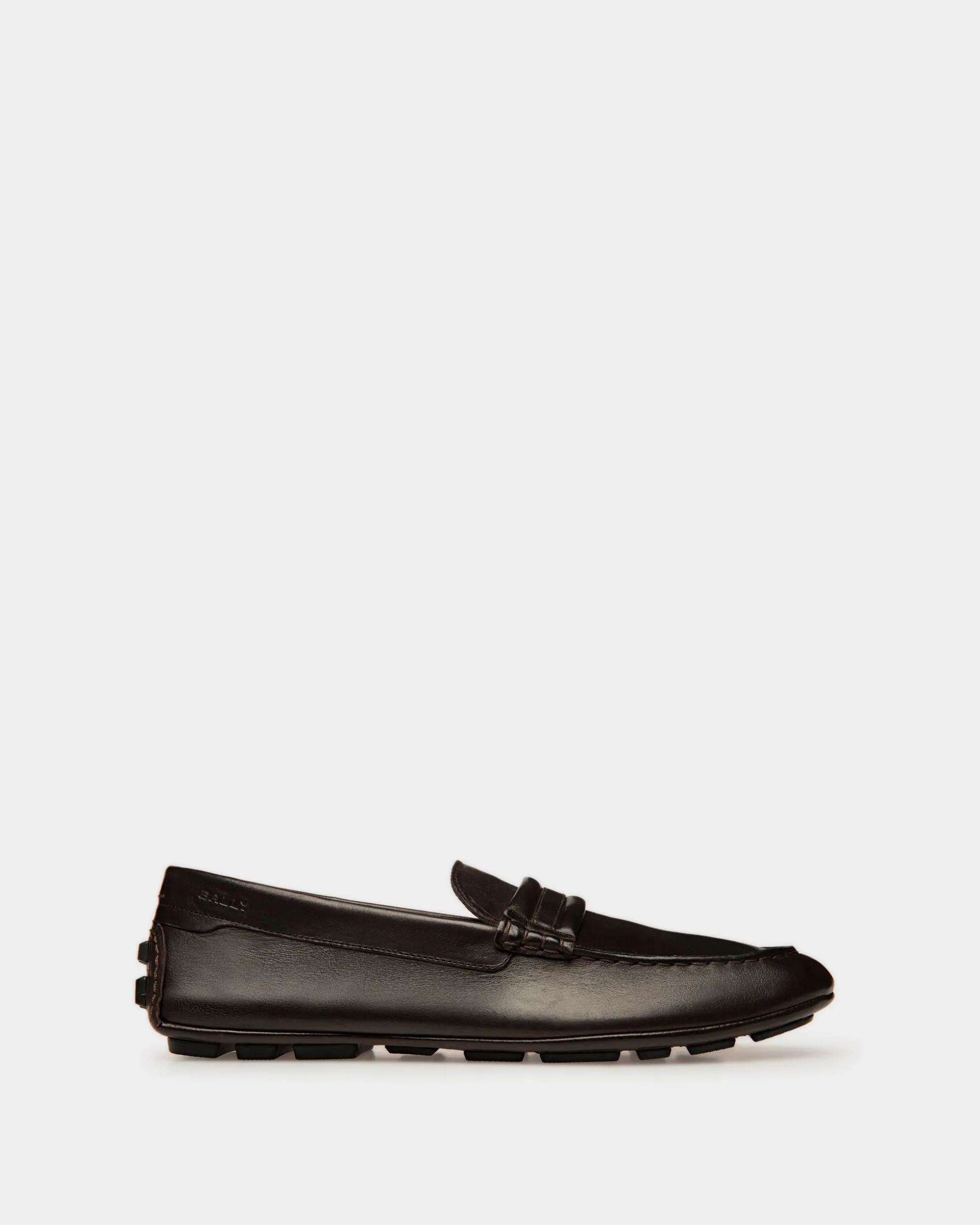 Kerbs Driver-Schuh Aus Leder In Ebenholz