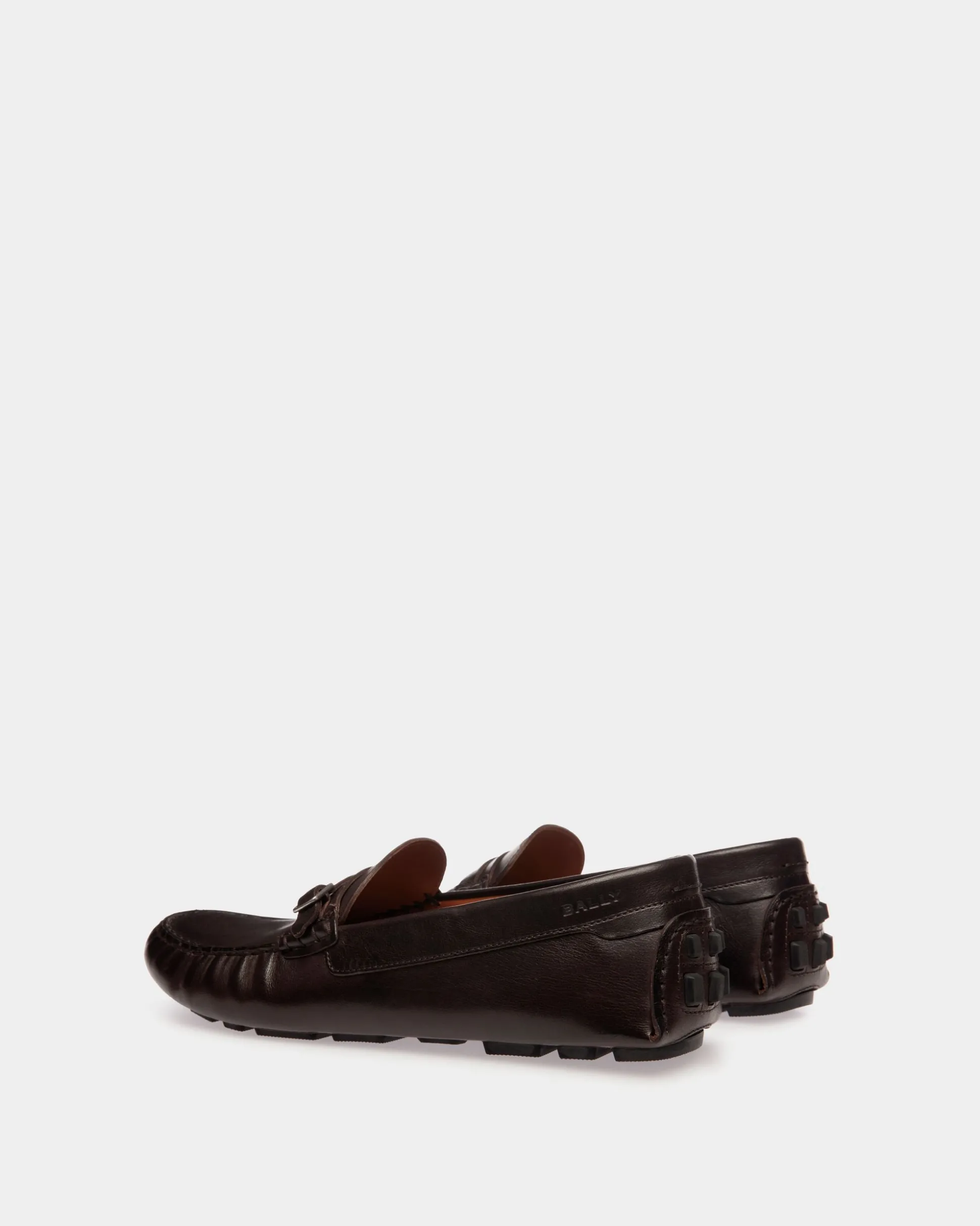 Kerbs Driver-Schuh Aus Leder In Ebenholz