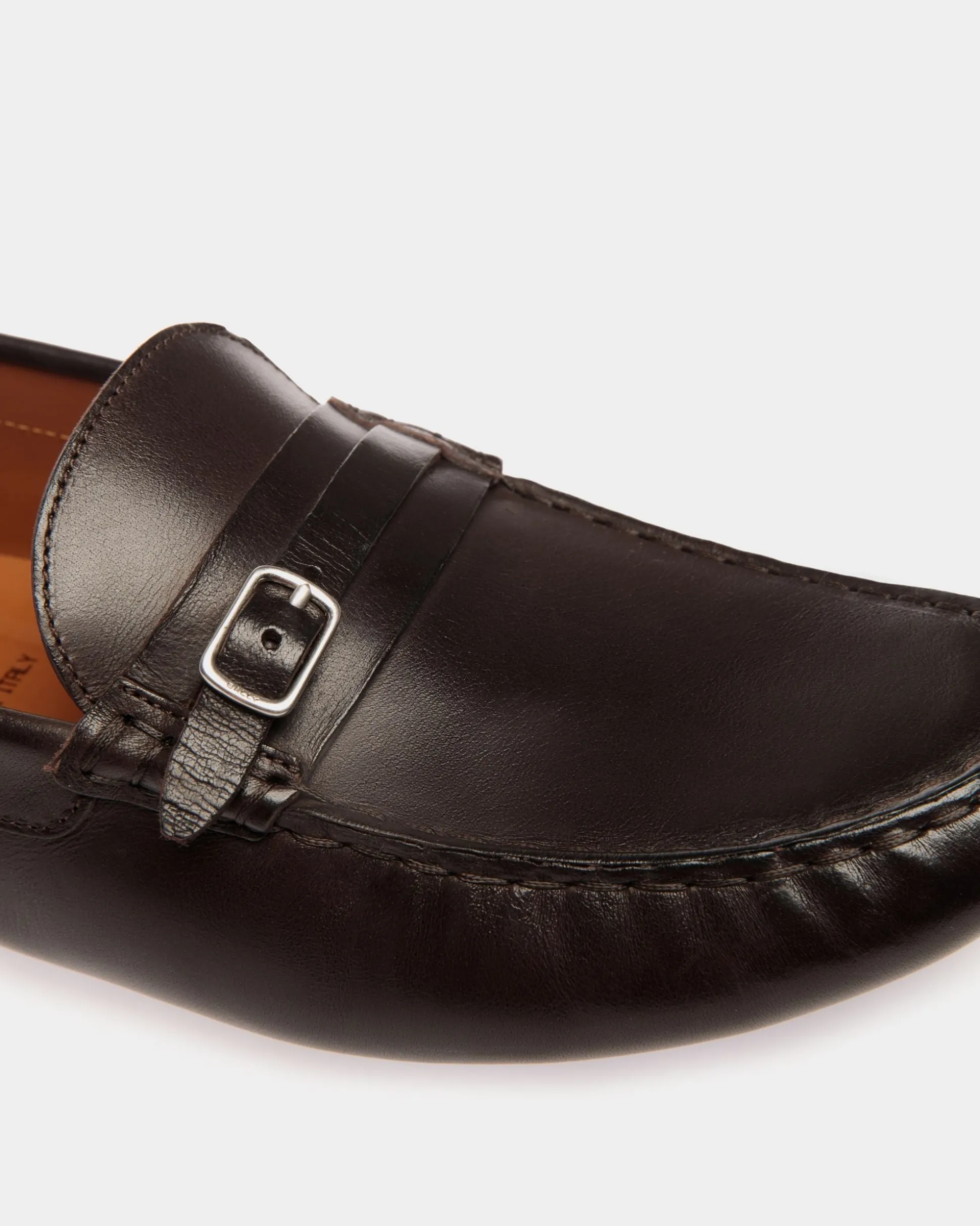 Kerbs Driver-Schuh Aus Leder In Ebenholz