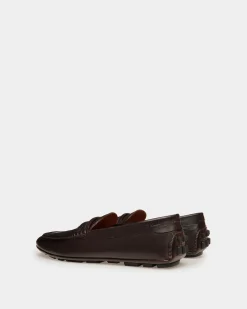 Kerbs Driver-Schuh Aus Leder In Ebenholz
