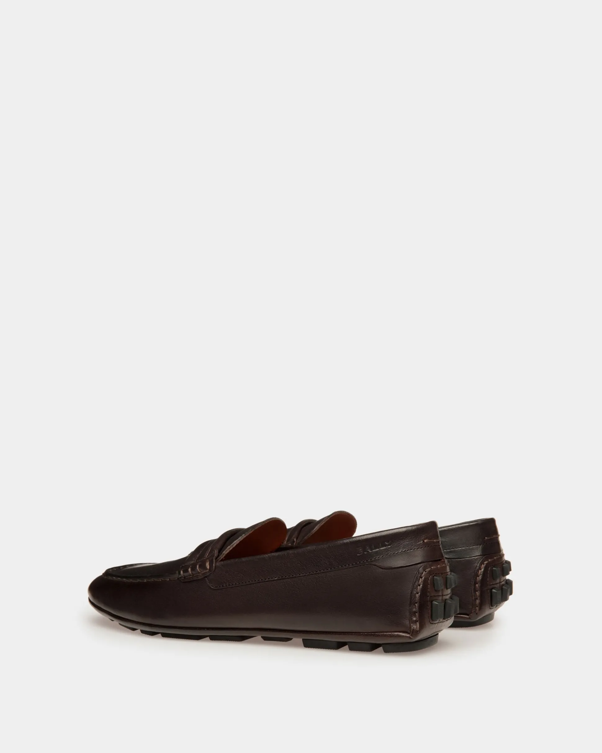 Kerbs Driver-Schuh Aus Leder In Ebenholz