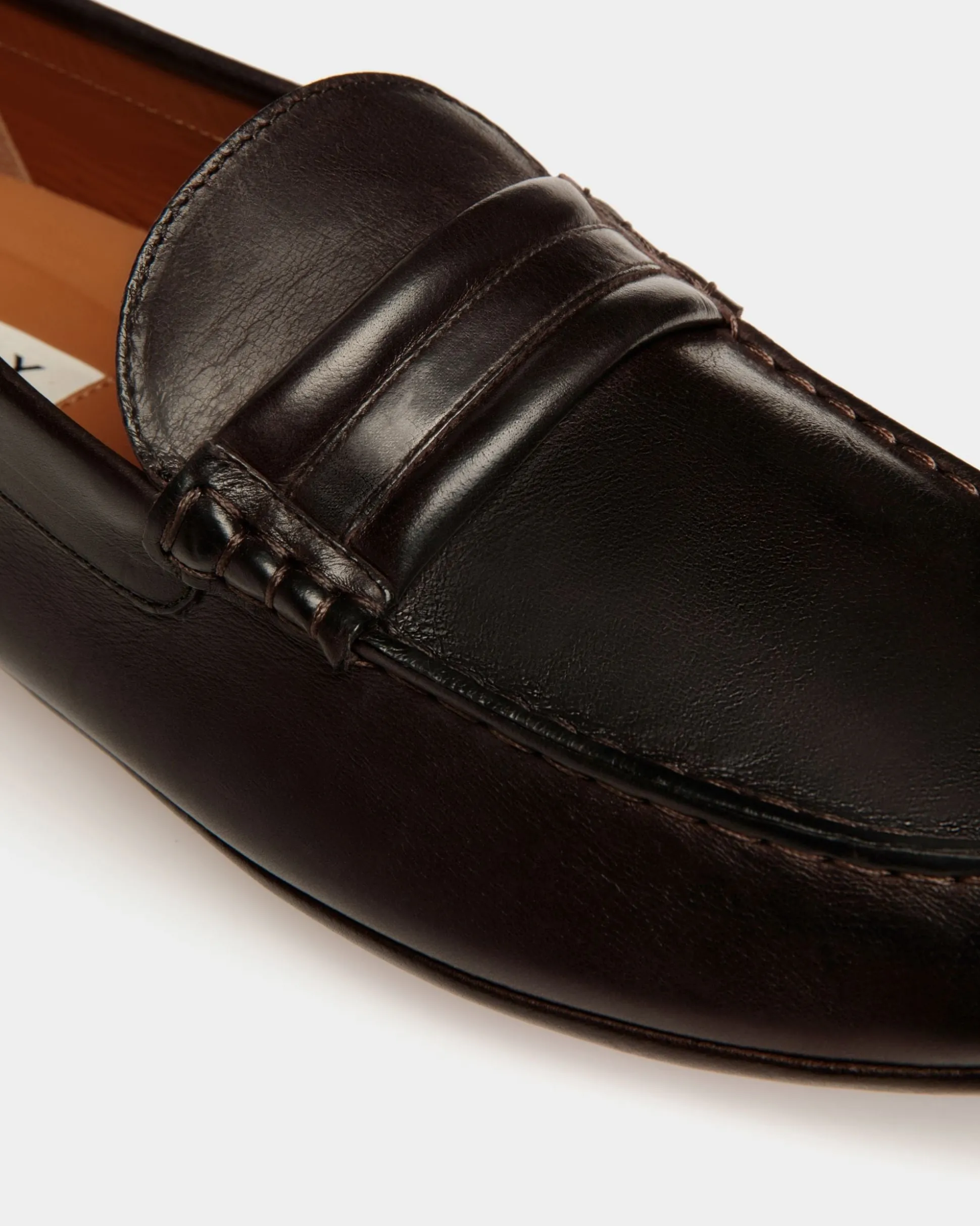 Kerbs Driver-Schuh Aus Leder In Ebenholz