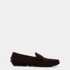 Kerbs Driver-Schuh Aus Veloursleder In Ebenholzschwarz
