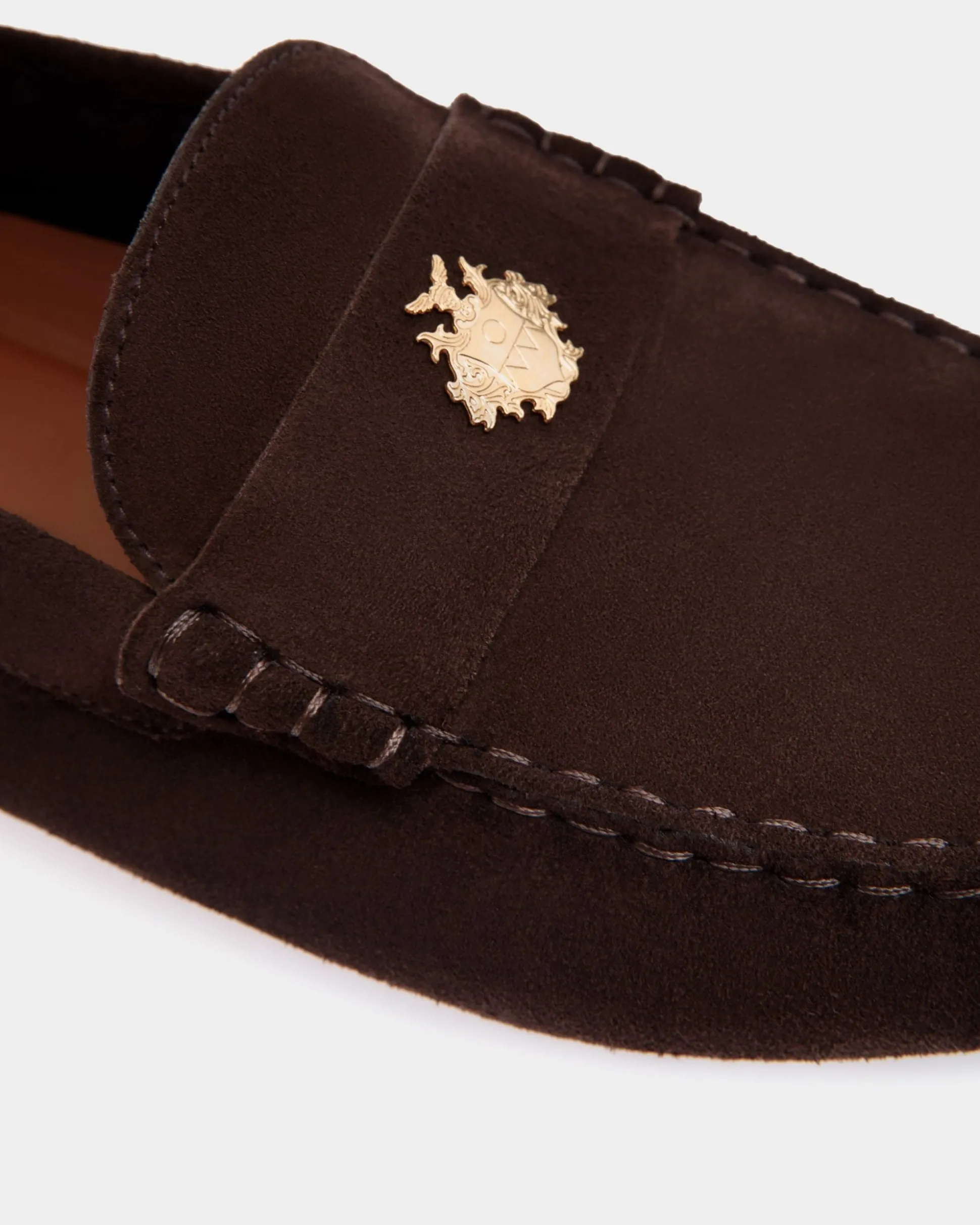 Kerbs Driver-Schuh Aus Veloursleder In Ebenholzschwarz